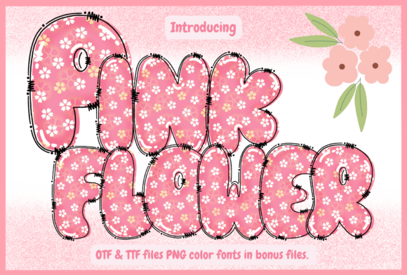 Designing with Delight: The Pink Flower Display Font
