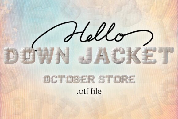 Down Jacket Typography: A Cozy Winter Alphabet