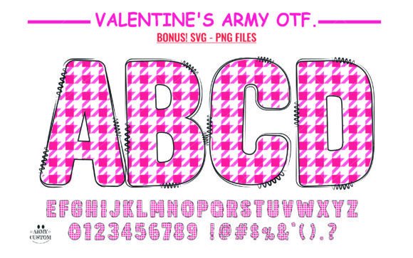 Love Valentine's Houndstooth: A Font for Heartfelt Design