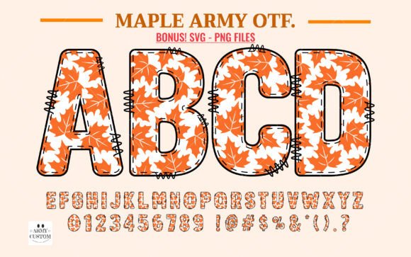 Maple Army: Crafting Warmth with Thanksgiving Font