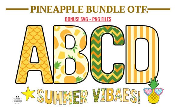 Pineapple Bundle: A Fresh Take on Tropical Typography