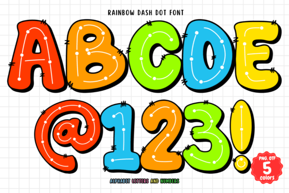 Rainbow Dash Dot: A Playful Font for Vibrant Projects