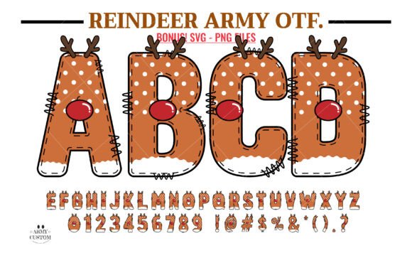 Reindeer Christmas Army: A Font for Whimsical Holiday Projects