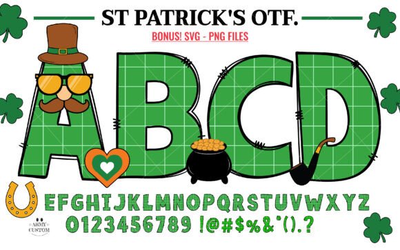 St. Patrick's Day Table: A Bold, Shamrock-Infused Display Typeface