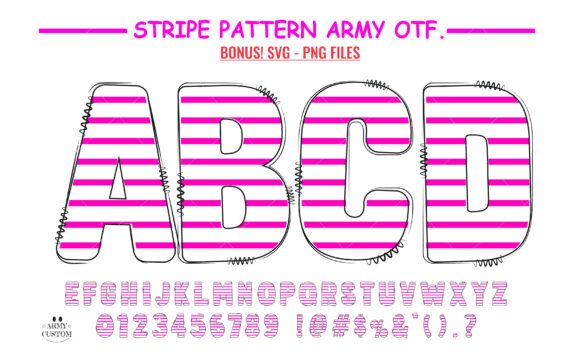 Stripe Pattern: A Font That Weaves Warmth into Your Designs