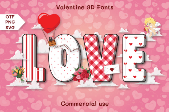 Valentine 3D: A Playful Font for Charming, Heartfelt Designs