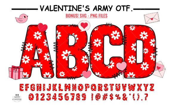 Valentine's Flower Heart: A Font That Blooms with Affection